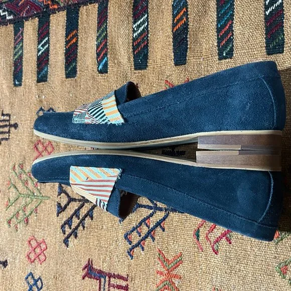 Navy Suede Loafers by Texto (Made in Portugal) Size EU 39 | US 8.5 - Picture 8 of 11